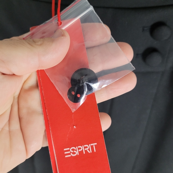 ESPRIT | pleated button detail side tie & zip pencil skirt - Picture 4 of 8